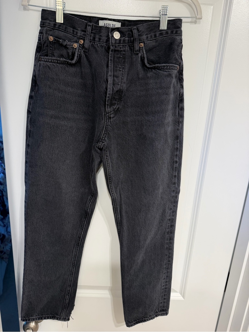 Agolde Straight Black Jeans